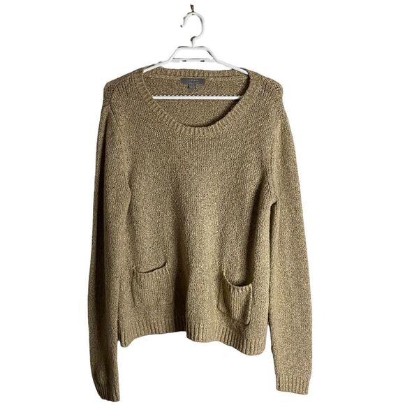 Jana Women’s Oatmeal Round Neck Knit Sweater - Picture 1 of 6